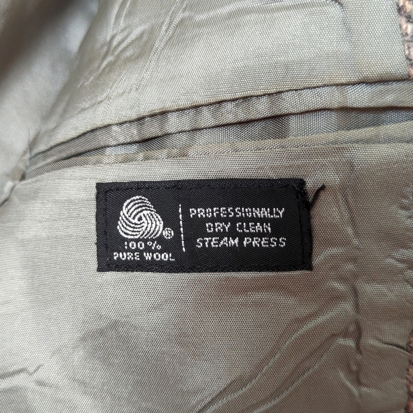 Tailored Classics by Levi Strauss 80's Vintage Tweed Wool Blazer Jacket Gray 42L - Picture 10 of 15